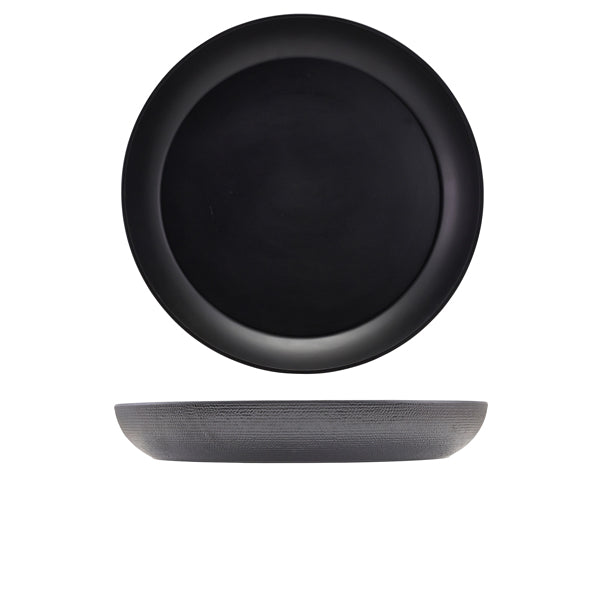 GenWare Melamine Black Jute Buffet Bowl 42 x 6cm - Pack 1