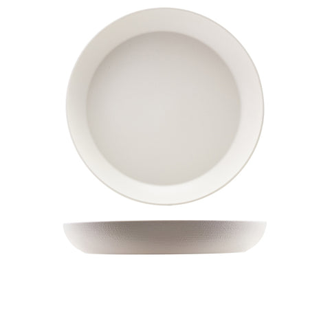 GenWare Melamine White Jute Buffet Bowl 42 x 6cm - Pack 1