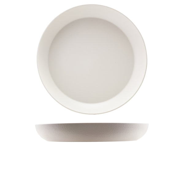 GenWare Melamine White Jute Buffet Bowl 42 x 6cm - Pack 1