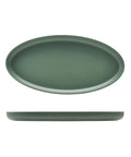GenWare Melamine Green Jute Oval Dish 47.5 x 23.8 x 3.5cm - Pack 1