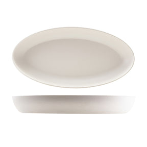 GenWare Melamine White Jute Deep Oval Dish 55 x 27.5 x 7.5cm - Pack 1