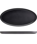 GenWare Melamine Black Jute Oval Dish 55 x 27.5 x 3.5cm - Pack 1