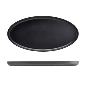 GenWare Melamine Black Jute Oval Dish 55 x 27.5 x 3.5cm - Pack 1