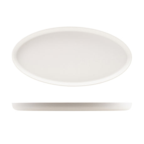 GenWare Melamine White Jute Oval Dish 55 x 27.5 x 3.5cm - Pack 1
