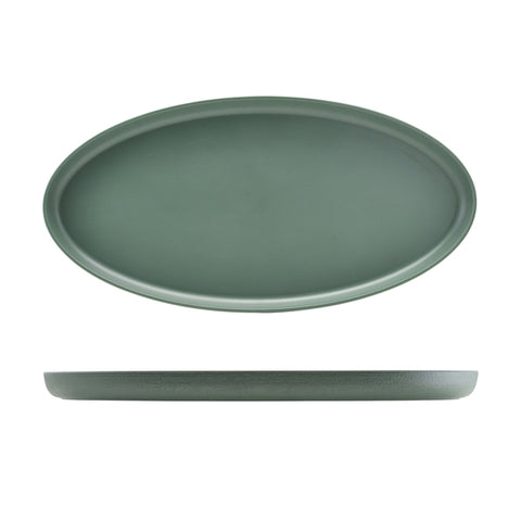 GenWare Melamine Green Jute Oval Dish 55 x 27.5 x 3.5cm - Pack 1