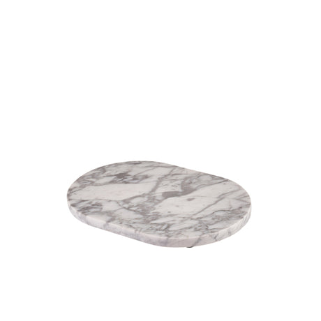 GenWare White Marble Oval Platter 25x17cm - Pack 1