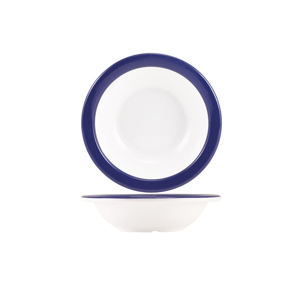 GenWare Melamine Blue Band Oatmeal Bowl 15.2cm/ 6" - Pack 12