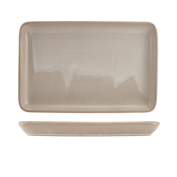 Antigo Porcelain Cinza Rectangular Platter 30 x 20cm - Pack 6