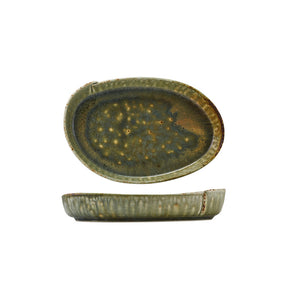 Kozo Porcelain Midori Oval Plate 23cm - Pack 6