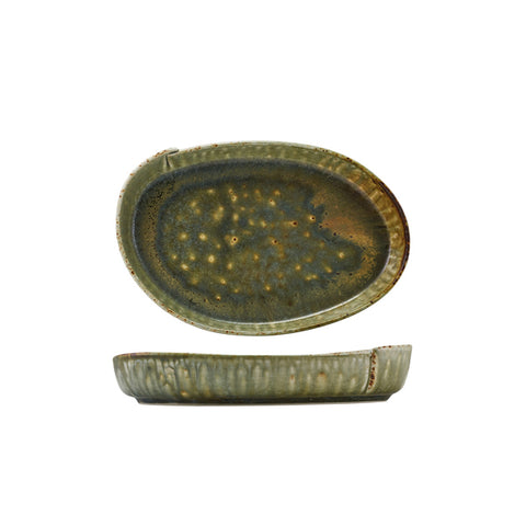 Kozo Porcelain Midori Oval Plate 23cm - Pack 6