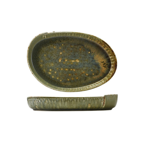 Kozo Porcelain Midori Oval Plate 28cm - Pack 6