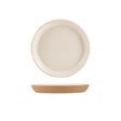 GenWare Kava White Stoneware Ribbed Plate 18cm - Pack 6