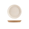GenWare Kava White Stoneware Ribbed Plate 18cm - Pack 6