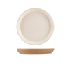 GenWare Kava White Stoneware Ribbed Plate 20cm - Pack 6