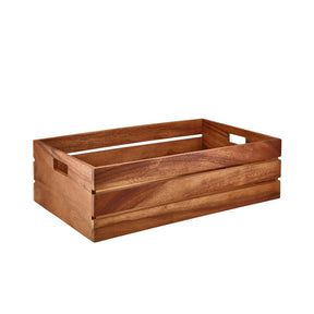 Genware Acacia Wood Box/ Riser GN 1/1 - Pack 1