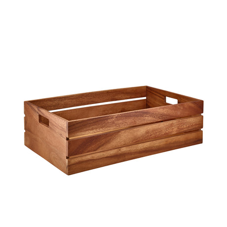 Genware Acacia Wood Box/ Riser GN 1/1 - Pack 1