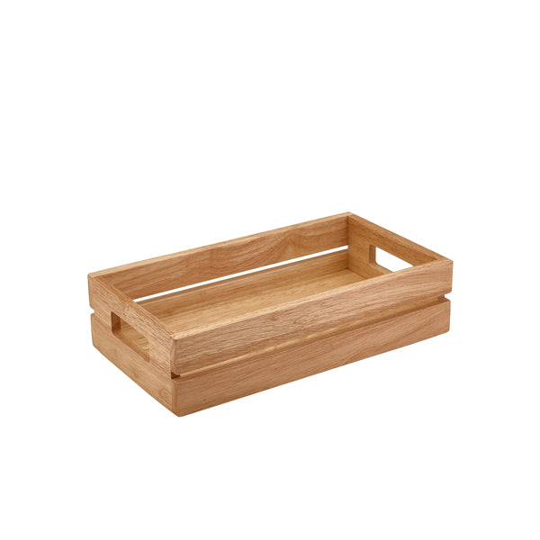 Genware FSC 100% Hevea Wood Low Box/ Riser GN 1/3 - Pack 1