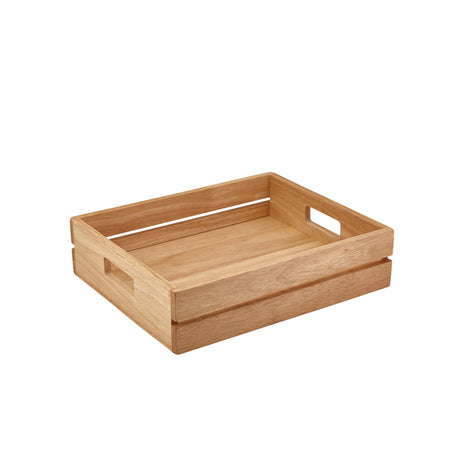 Genware FSC 100% Hevea Wood Low Box/ Riser GN 1/2 - Pack 1
