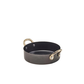 GenWare Black Vintage Steel Mini Casserole Dish 12.25 x 3.5cm - Pack 6