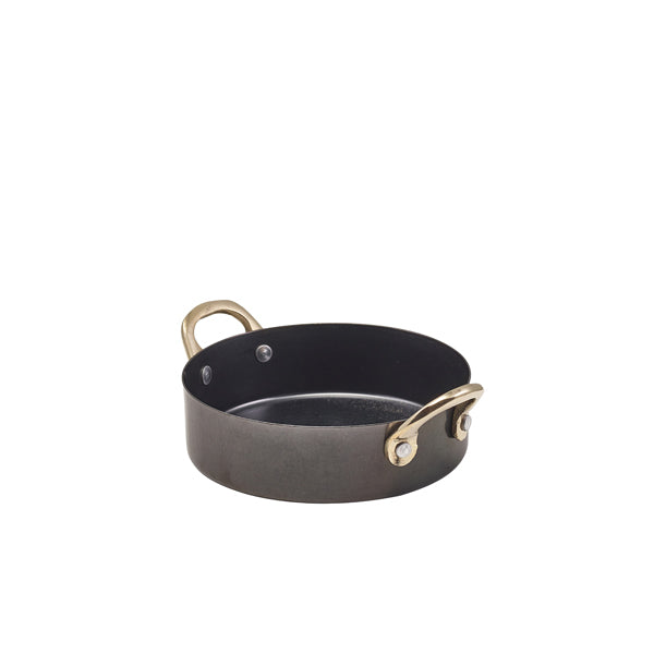 GenWare Black Vintage Steel Mini Casserole Dish 12.25 x 3.5cm - Pack 6