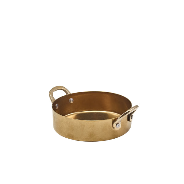 GenWare Gold Vintage Steel Mini Casserole Dish 12.25 x 3.5cm - Pack 6