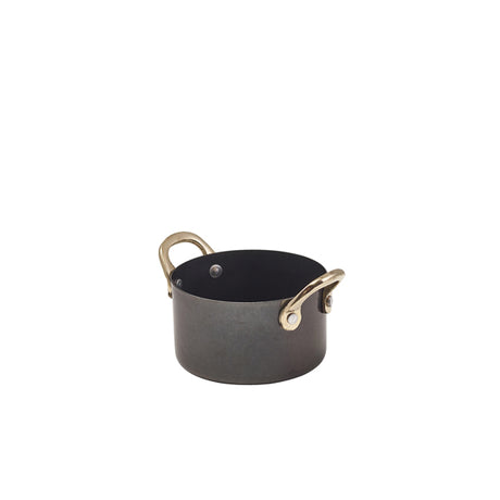 GenWare Black Vintage Steel Mini Casserole Dish 9 x 5.25cm - Pack 6