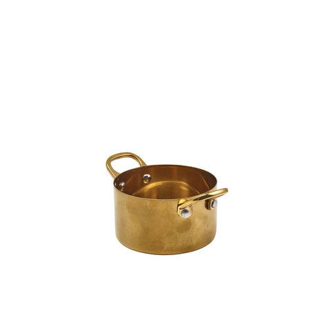 GenWare Gold Vintage Steel Mini Casserole Dish 9 x 5.25cm - Pack 6