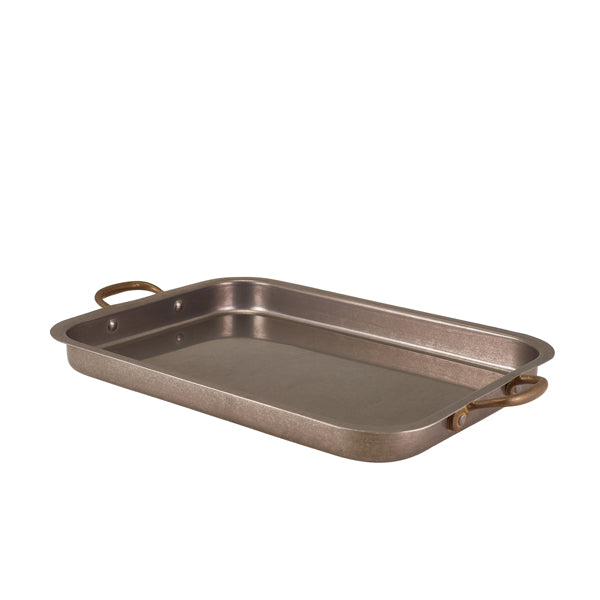 GenWare Vintage Steel Deep Tray 37.25 x 27.5cm - Pack 3