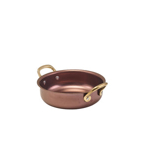 GenWare Copper Vintage Steel Round Dish 13.5 x 3.75cm - Pack 6