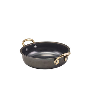GenWare Black Vintage Steel Round Dish 15.5 x 4cm - Pack 6