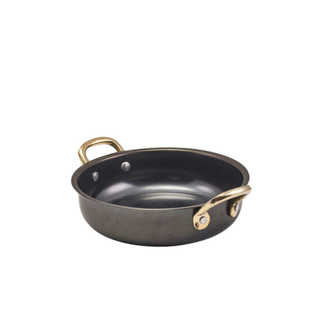 GenWare Black Vintage Steel Round Dish 15.5 x 4cm - Pack 6