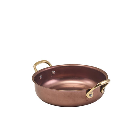 GenWare Copper Vintage Steel Round Dish 15.5 x 4cm - Pack 6