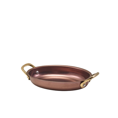 GenWare Copper Vintage Steel Oval Dish 16.5 x 12.5cm - Pack 6