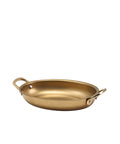 GenWare Gold Vintage Steel Oval Dish 18.5 x 13.5cm - Pack 6