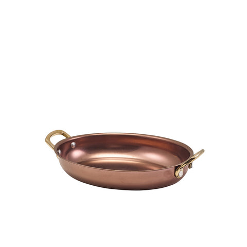 GenWare Copper Vintage Steel Oval Dish 20.75 x 15.75cm - Pack 6