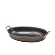 GenWare Black Vintage Steel Oval Dish 24.5 x 17.5cm - Pack 6