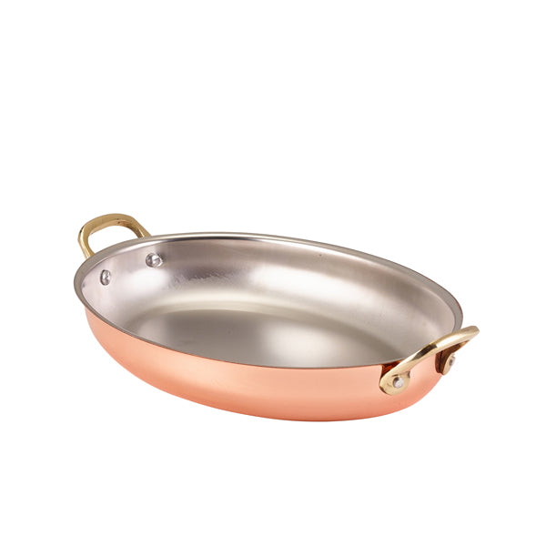 GenWare Copper Plated Oval Dish 24.5 x 17.5cm - Pack 6
