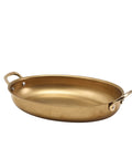 GenWare Gold Vintage Steel Oval Dish 24.5 x 17.5cm - Pack 6