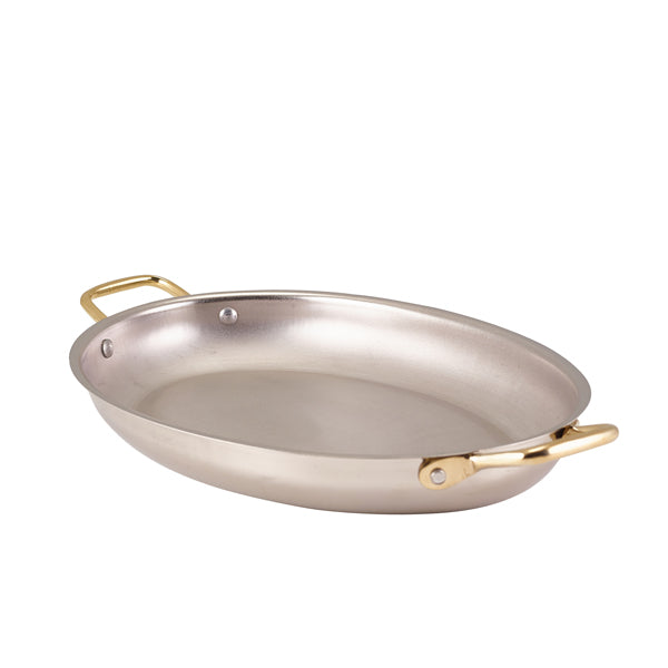 GenWare Stainless Steel Oval Dish 30 x 21cm - Pack 3