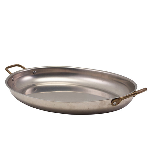 GenWare Vintage Steel Oval Dish 37.5 x 26cm - Pack 3