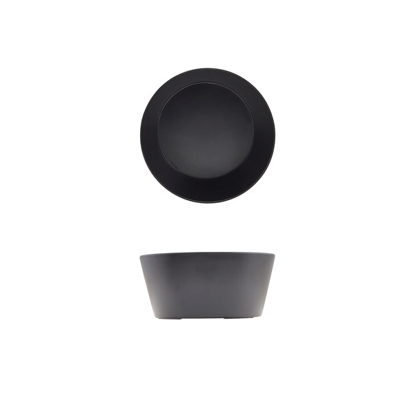 GenWare Melamine Black Tableau Conical Buffet Bowl 22 x 10cm - Pack 1