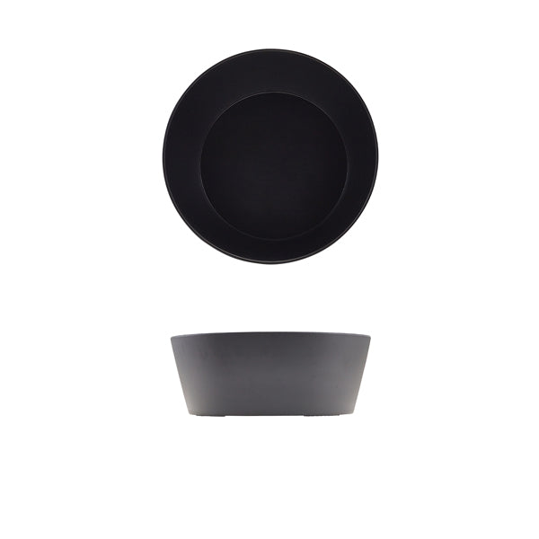 GenWare Melamine Black Tableau Conical Buffet Bowl 26.5 x 10cm - Pack 1