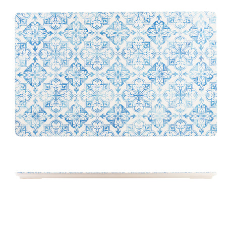 GenWare Melamine Blue Talavera GN 1/1 Platter - Pack 1