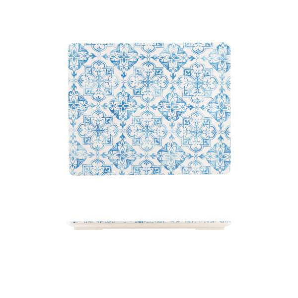 GenWare Melamine Blue Talavera GN 1/2 Platter - Pack 1