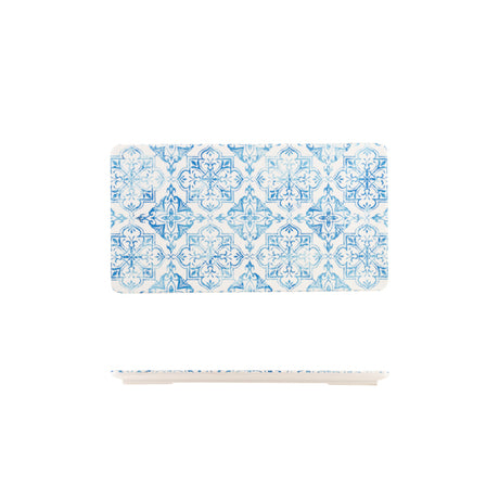 GenWare Melamine Blue Talavera GN 1/3 Platter - Pack 1