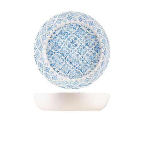 GenWare Melamine Blue Talavera Buffet Bowl 35 x 7.5cm - Pack 1