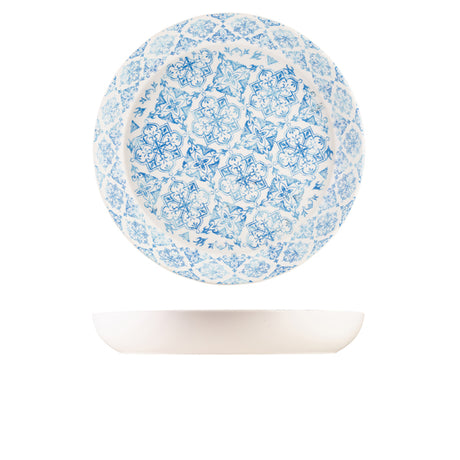 GenWare Melamine Blue Talavera Buffet Bowl 42 x 6cm - Pack 1