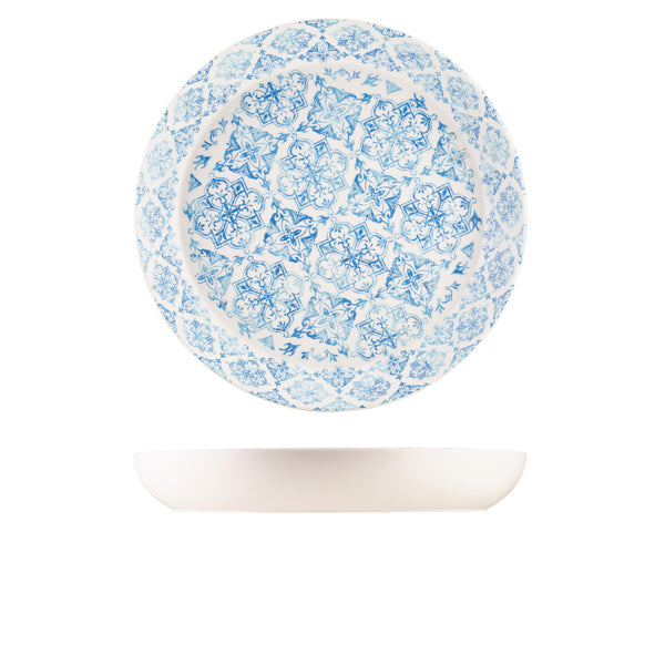 GenWare Melamine Blue Talavera Buffet Bowl 42 x 6cm - Pack 1