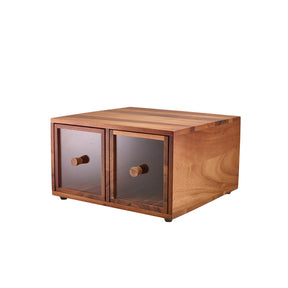 GenWare Acacia Wood Double Bread Box - Pack 1
