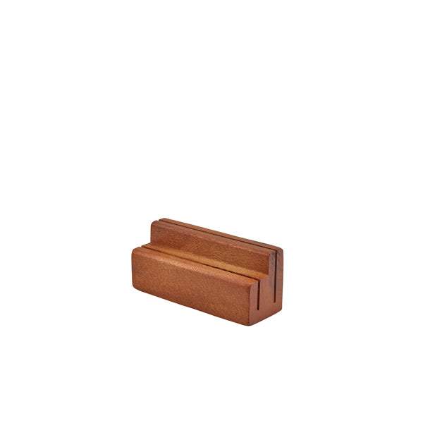 GenWare Acacia Wood Menu Stand 2 Slot - Pack 1